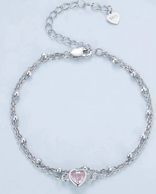 Pulseira Amore em Prata 925 com Zircônia