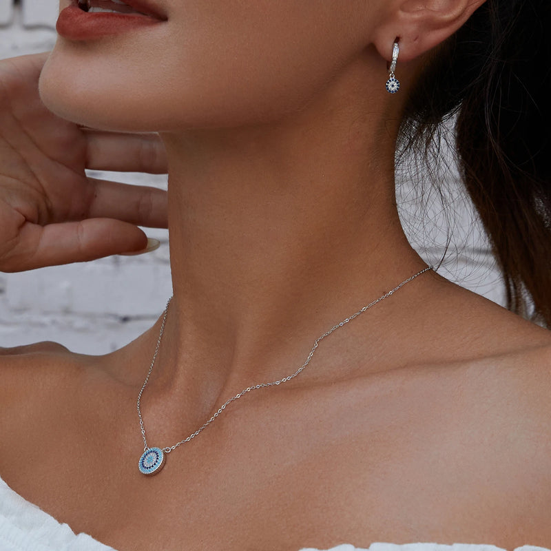 Colar Mar Azul em Prata 925 com Zircônia